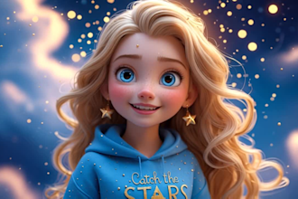 create a 3d pixar art style illustration with ai