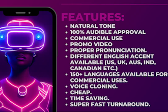 voiceover and create text to speech audiobook for audible