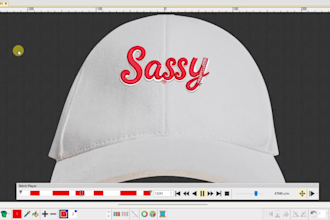 professional embroidery digitizing dst pes vp3 files for hats caps and logo