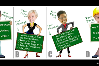 create A Personalized Cartoon Graphic and Irresistible Message for You in 24h