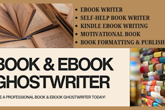be your nonfiction ghost book writer or ebook ghostwriter 30,000 words