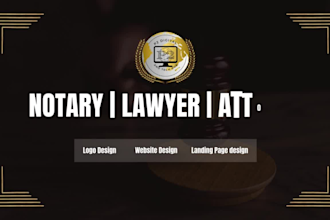 develop a unique business notary logo, landing page, and notary website for you