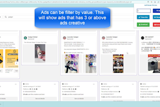 do facebook ads library extension tool for filter creative ads