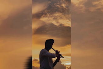 record soothing bansuri flute music for your session