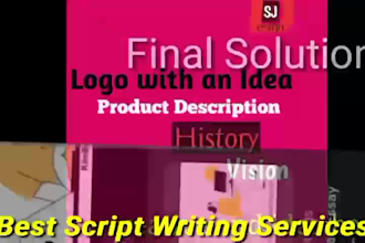 be script writer for youtube videos, explainer videos script