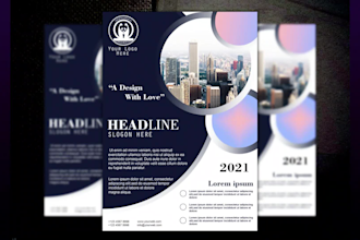 creat a simple and unique business flyer design