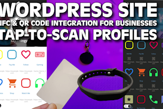 create an expert wordpress site with nfc and qr code integration for businesses