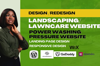 landscaping website lawncare pressure washing website power washing website