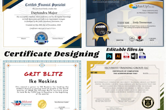 do professional certificate, custom certificate, diploma certificate