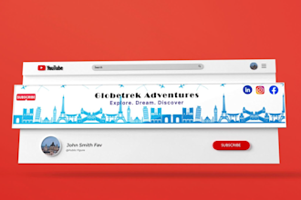 design eye catching banners for linkedin youtube and social media