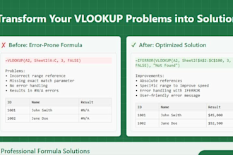 fix or create your excel vlookup formula professionally