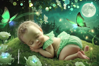 create 4k monetizable lullaby baby sleep music videos, bedtime baby sleep