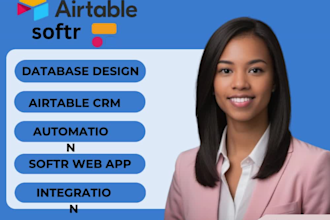 build softr client dashboard, airtable CRM, airtable automation and interface