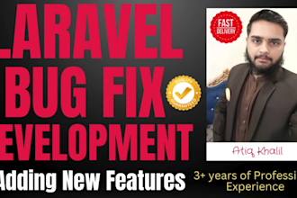 develop and optimize your PHP laravel website and fix php laravel bugs