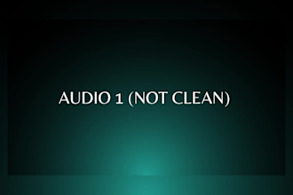 professionally clean, repair, or post produce dialogue audio