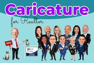 draw real estate caricature from photo