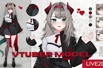 rig vtuber model live2d anime pngtuber furry overlay twitch emotes cute kawaii