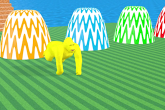 create 3d fountain crossing animals cartoon for kids animation video duck games