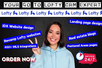 create lofty CRM idx website revamp lofty website redesign featured area pages