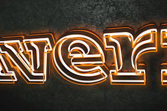 make stunning neon logo intro