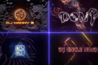 animate your logo in a vj loop background