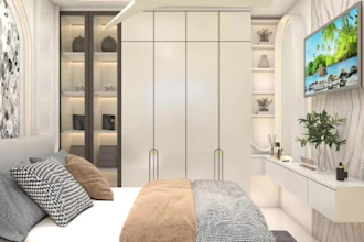 design and render 3d interior apartment bedroom