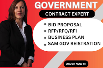 find rfp, write government contract, bid poposal, rfi, rfq, grant proposal