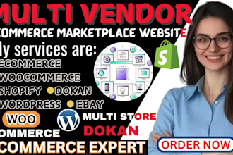 build multi vendor ecommerce website and marketplace website dokan mcfm with app