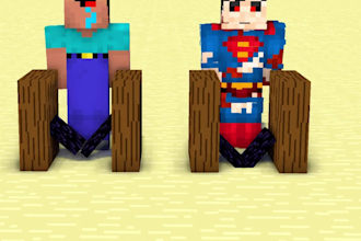 create a 3d minecraft animation
