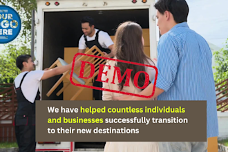 customize this premium video for moving company