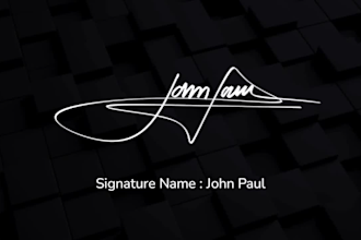 create handwritten signature design with practice video