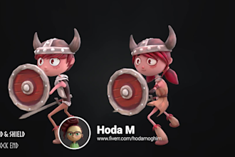 model, texture and rig with simple animation