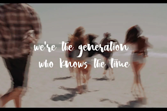 make live action lyric video for you
