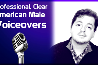 record a clear male voice over for your video ad commercial