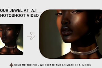 retouch your jewelry images, add it in an ai model and create a video