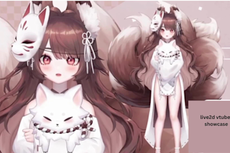 draw and rig 2d vtube model live2d rigging anime vtuber commission 4 streaming