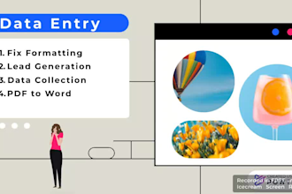 do data entry, virtual assistant, real state listing, linkedin leads