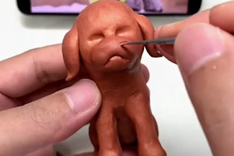 sculpt custom pet figurine from photo, personalized pet portrait doll