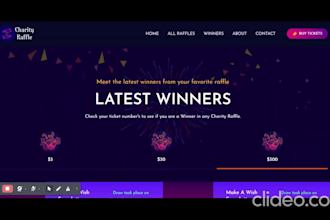 develop charity raffle, contest, prize draw, fundraising website