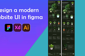 design a modern website UI in figma