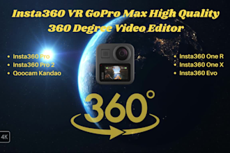insta360 VR go pro max high quality 360degree video editing service