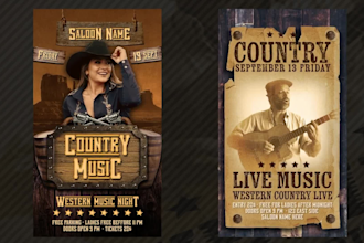 an awesome animation motion flyer poster for event, concert, party or club