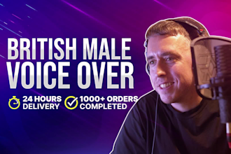 record a british english male voice over