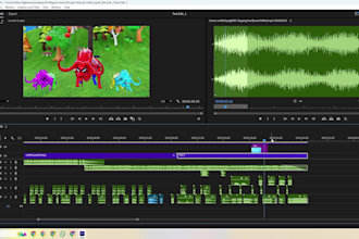 professional edit sound and video for kids animation video
