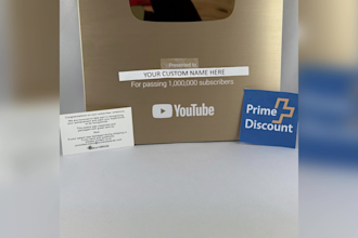 provide you with a youtube play button 100k silver or 1m gold, subscribers award