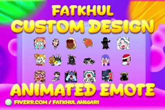 create custom made animated emote for twitch or discord