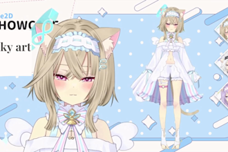 draw and rig 2d vtuber model, live2d rigging, anime art for vtube studio