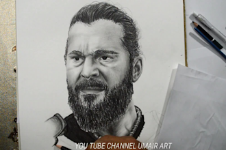 draw a stylish pencil portrait from a photo