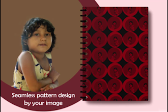 design seamless pattern, repeat textile by object or image