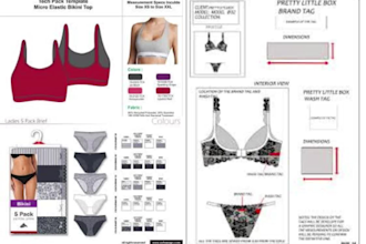 design swimwear techpacks women lingerie wear resort wear lingerie flat sketch